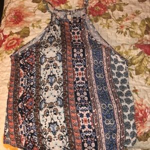 Printed halter top